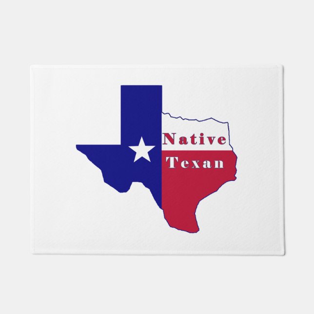 Paillasson Carte du drapeau texan natif (Devant)