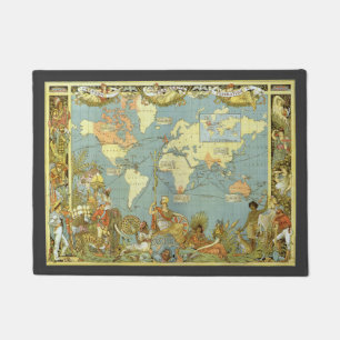 Paillasson Carte du monde antique de l'Empire britannique, 18