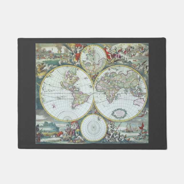 Paillasson Carte du monde antique du 17ème siècle, Frederick  (Devant)