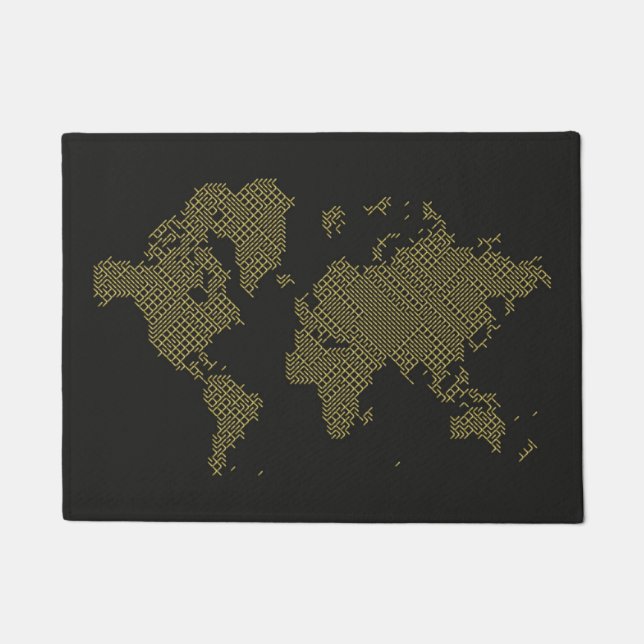Paillasson Carte du monde numérique (Devant)