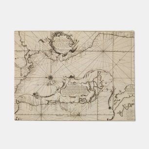 Paillasson Carte nautique ancienne Pacifique Ocean Tiki Bar