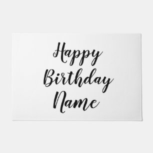 Paillasson carte simple minimale joyeux anniversaire ajoutez
