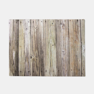 Paillasson Cartes Patinées rustiques avec grain de bois natur