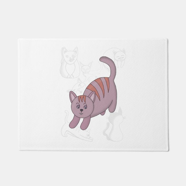 Paillasson Cat getting ready to jump duvet cover (Devant)