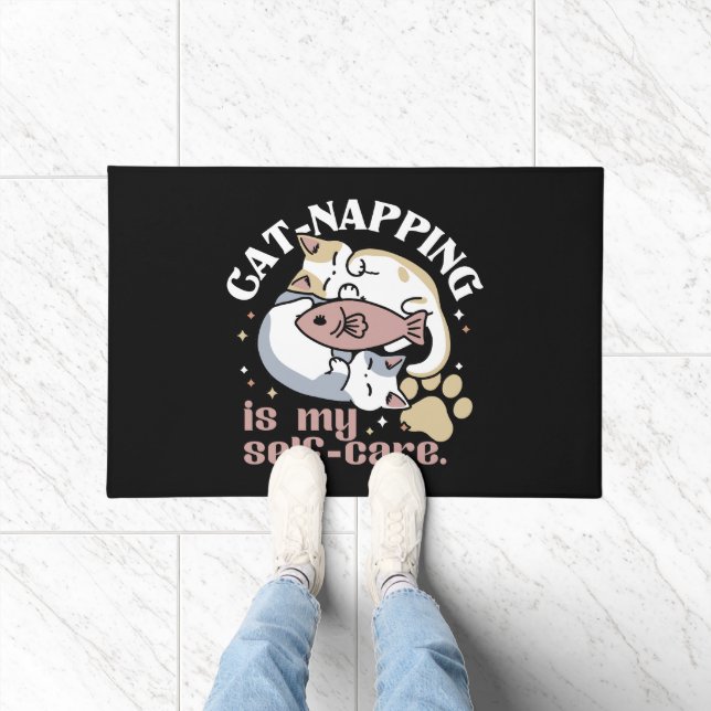 Paillasson Cat-Napping Est Mon Citation De Cat Mignonne D'Aut (Intérieur)