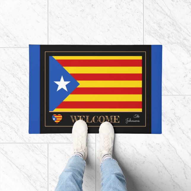 Paillasson Catalogne & Catalogne Pavillon / sports Bienvenue (Intérieur)