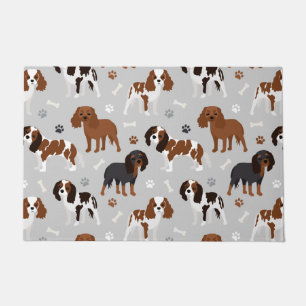 Paillasson Cavalier King Charles Spaniel Paws and Bones