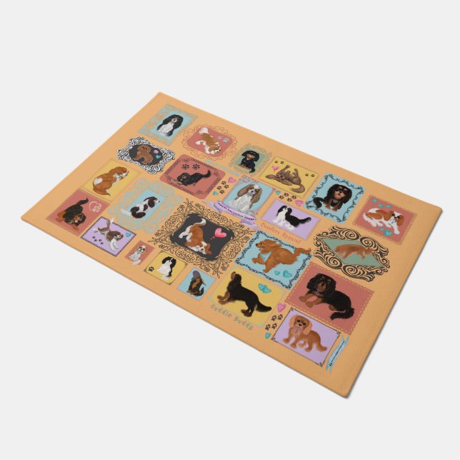 Paillasson Cavalier King Charles Spaniel Porte Mat (Incliné)