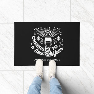 Paillasson Célébrer les nouveaux débuts Vin Verre Illustratio