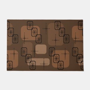 Paillasson Centre du siècle moderne Spoutnik Brown
