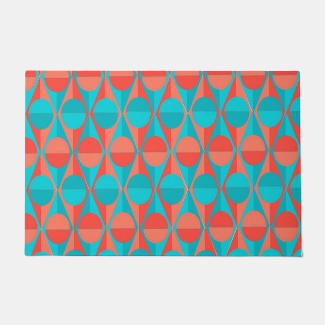 Paillasson Cercles et triangles Art Déco (Devant)