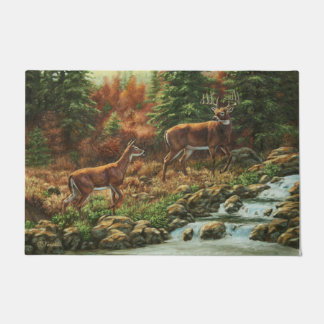 Paillasson Cerf blanc et cascade