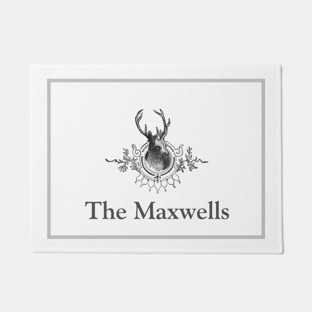 Paillasson Cerf Vintage décoratif (Devant)