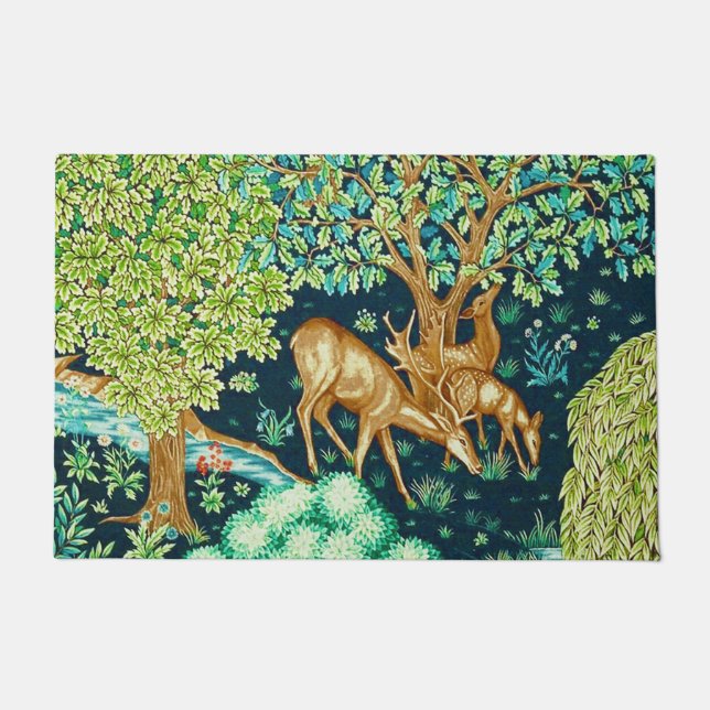 Paillasson Cerfs communs de William Morris par une copie de (Devant)