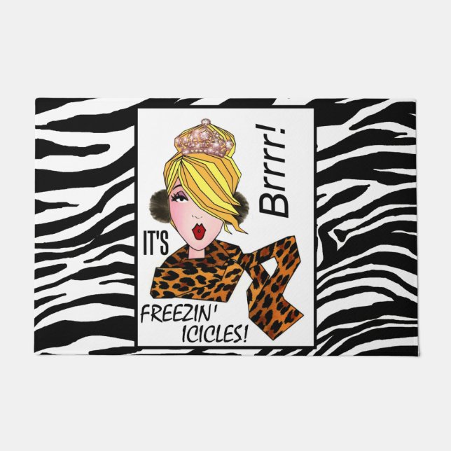 Paillasson "C'est des Icicles de Freezin !" DIVA (Devant)