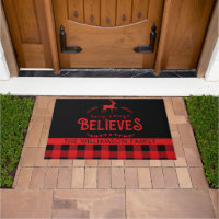 Cette Chambre Croit Que Reindeer Plaid Nom De Fami