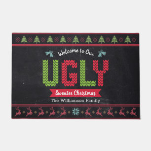 Paillasson Chalkboard Vilain Chandail de Noël Nordic Knit Fun