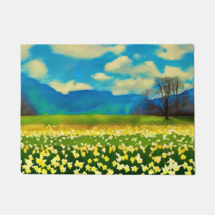 Paillasson Champ de jonquilles - peinture