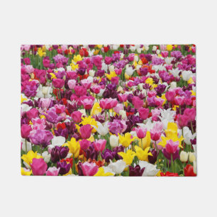 Paillasson champ plein de tulipes