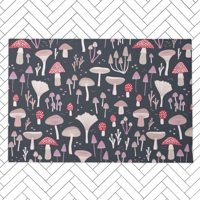 Paillasson Champignons des Toadstool de champignons (Mushroom Toadstool Fungi modern doormat)