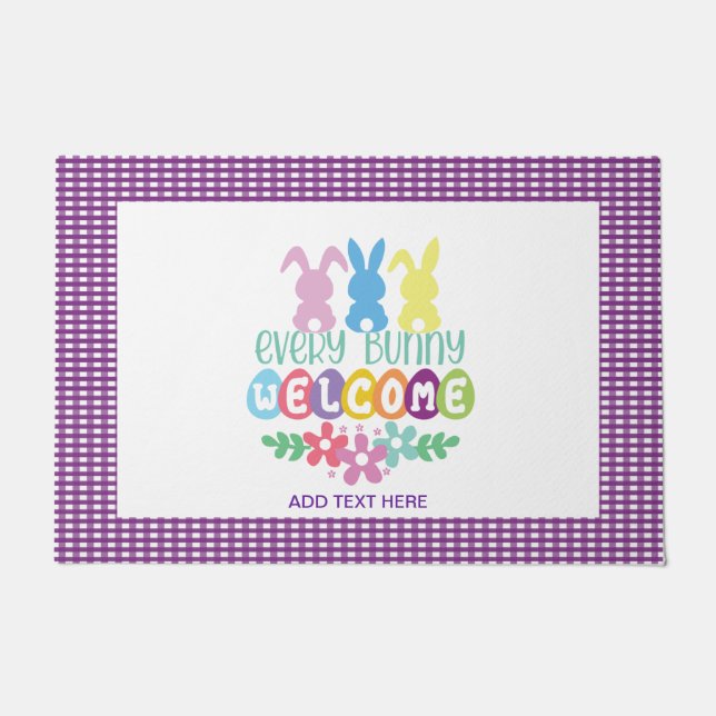 Paillasson Chaque mat de bienvenue Bunny (Devant)