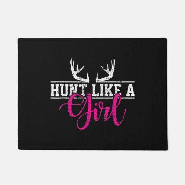 Paillasson Chasse Fille Chasse Comme Une Fille (Devant)