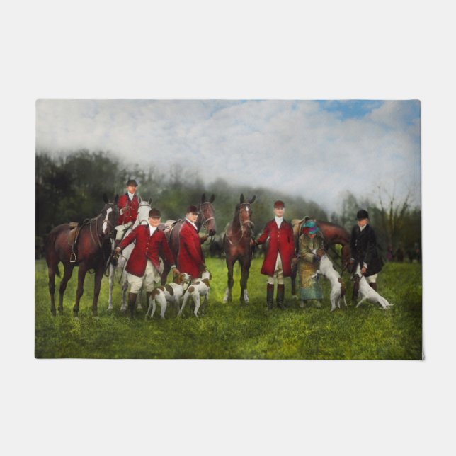 Paillasson Chasseur - la chasse à renard - Contrôle-ho 1924 (Devant)