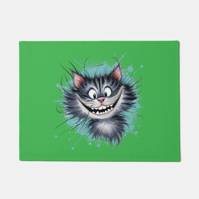 Paillasson Chat avec un sourire. (Devant)