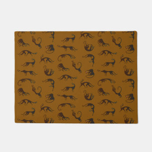 Paillasson Chat-chaton Brown noir Vintage