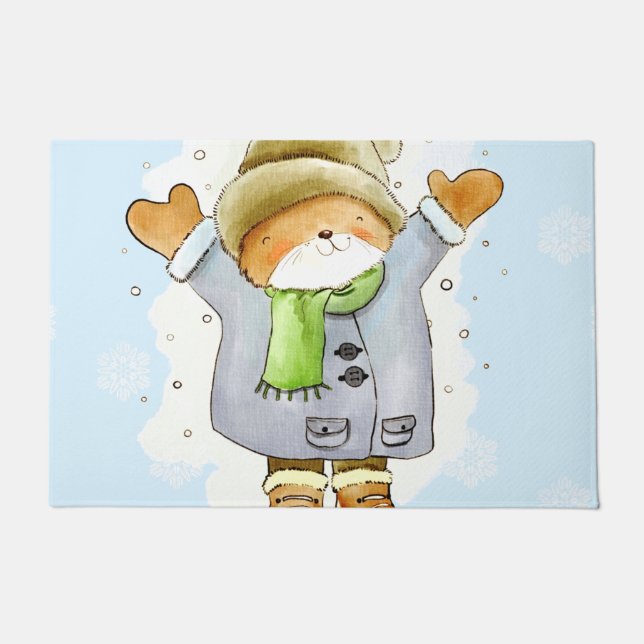 Paillasson Chat d'hiver (Devant)