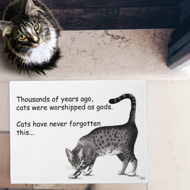 Paillasson Chat égyptien Gris Tabby (Créateur téléchargé)