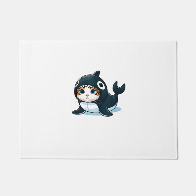 Paillasson Chat en costume Orca (Devant)