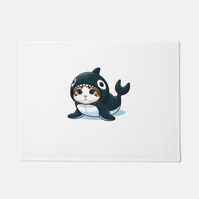 Paillasson Chat en costume Orca (Devant)