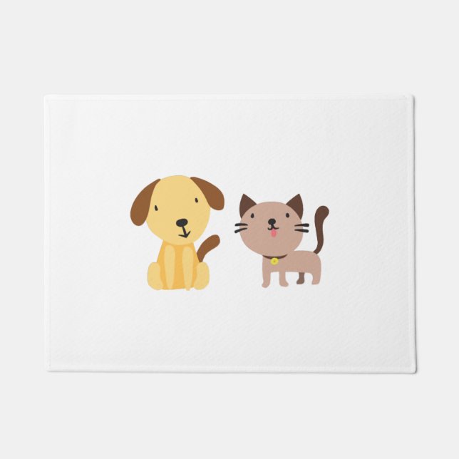 Paillasson Chat et chien   (Devant)