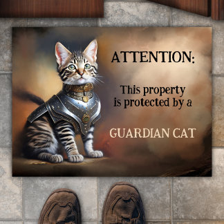 Paillasson Chat Gardien Drôle