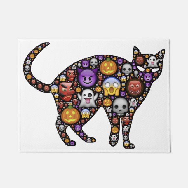 PAILLASSON CHAT HALLOWEEN (Devant)