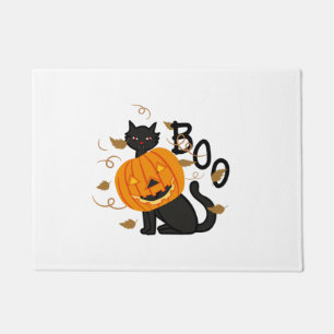 Paillasson Chat noir Halloween Boo