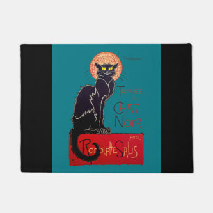 Paillasson Chat noir Noir de conversation de Nouveau d'art