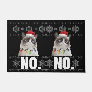 Paillasson Chat Non Grumpy Xmas Chats Pas De Vilains Cadeaux 