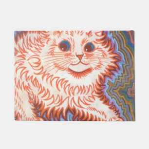 Paillasson Chat Psychédélique Vintage De Louis Wain