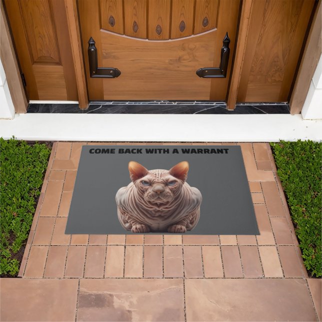 PAILLASSON CHAT SPHYNX  (De plein air)