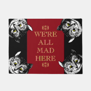 Paillasson Chat vintage de Cheshire nous sommes tous ici art