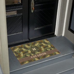 Paillasson Chats Camouflage Woodland