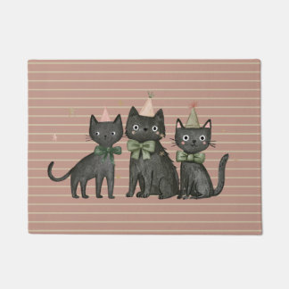 Paillasson Chats noirs mignons Halloween 