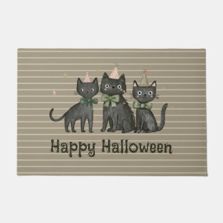 Paillasson Chats noirs mignons Halloween Neutre