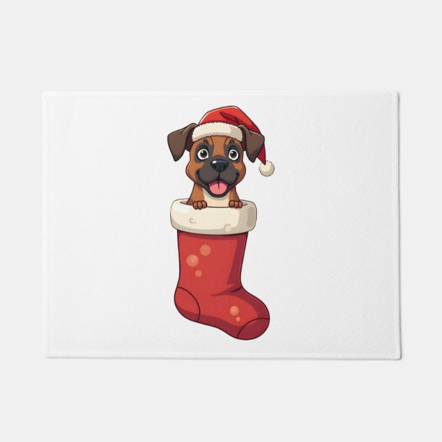 Paillasson Chaussette de Noël Boxer (Devant)