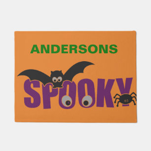 Paillasson Chauve-souris et araignée personnalisés pour Hallo