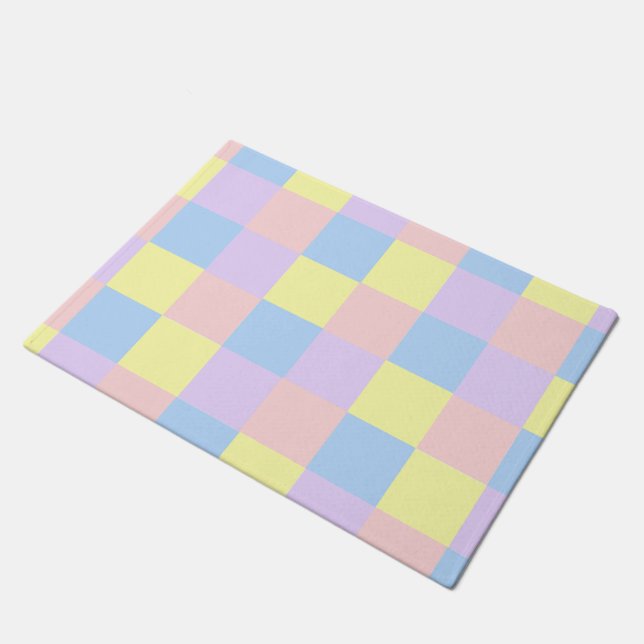 Paillasson Checkers Pastel Spring (Incliné)