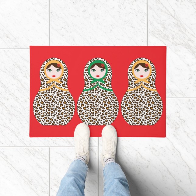 Paillasson Cheetah Print Matryoshka Doormat (Intérieur)