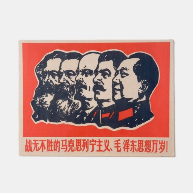 Paillasson Chef communiste de propagande Mao Stalin (Devant)